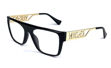 New Versace Reading Glasses MOD 3326-U GB1 55-19 145 Black & Gold Frames Readers