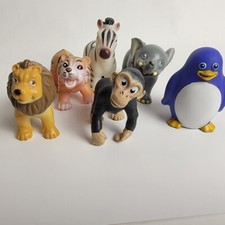 Zoo Animals Vinyl Rubber Bathtub Toys 6 Toys