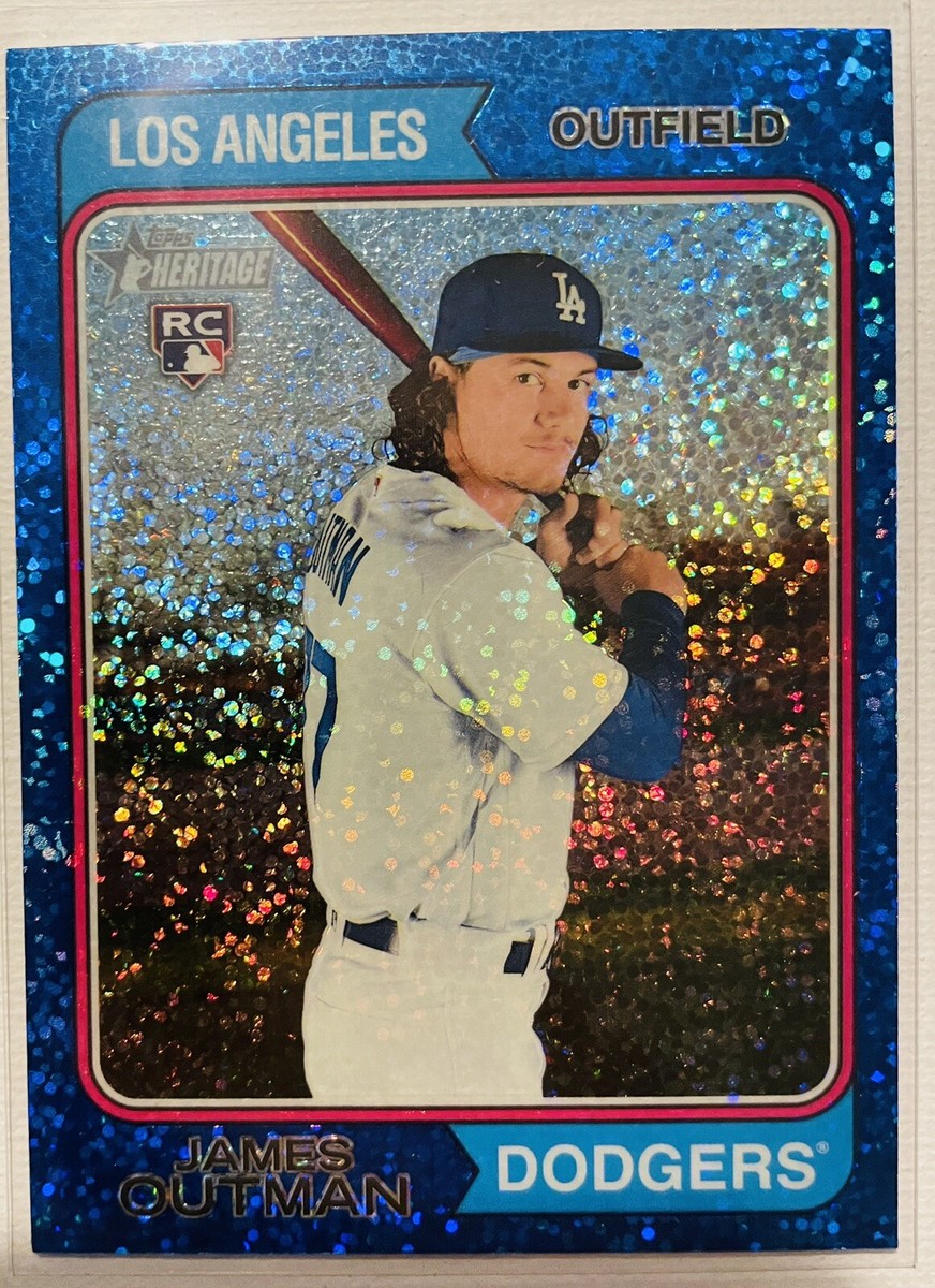 2023 Topps Heritage James Outman Blue Sparkle Rookie #93 Los