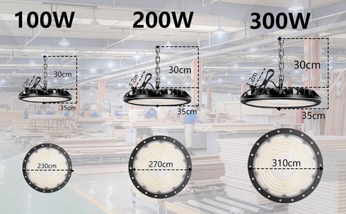 100W 200W 300W UFO LED High Bay Light Shop Lights Commercial Factory Warehouse - Picture 18 of 18