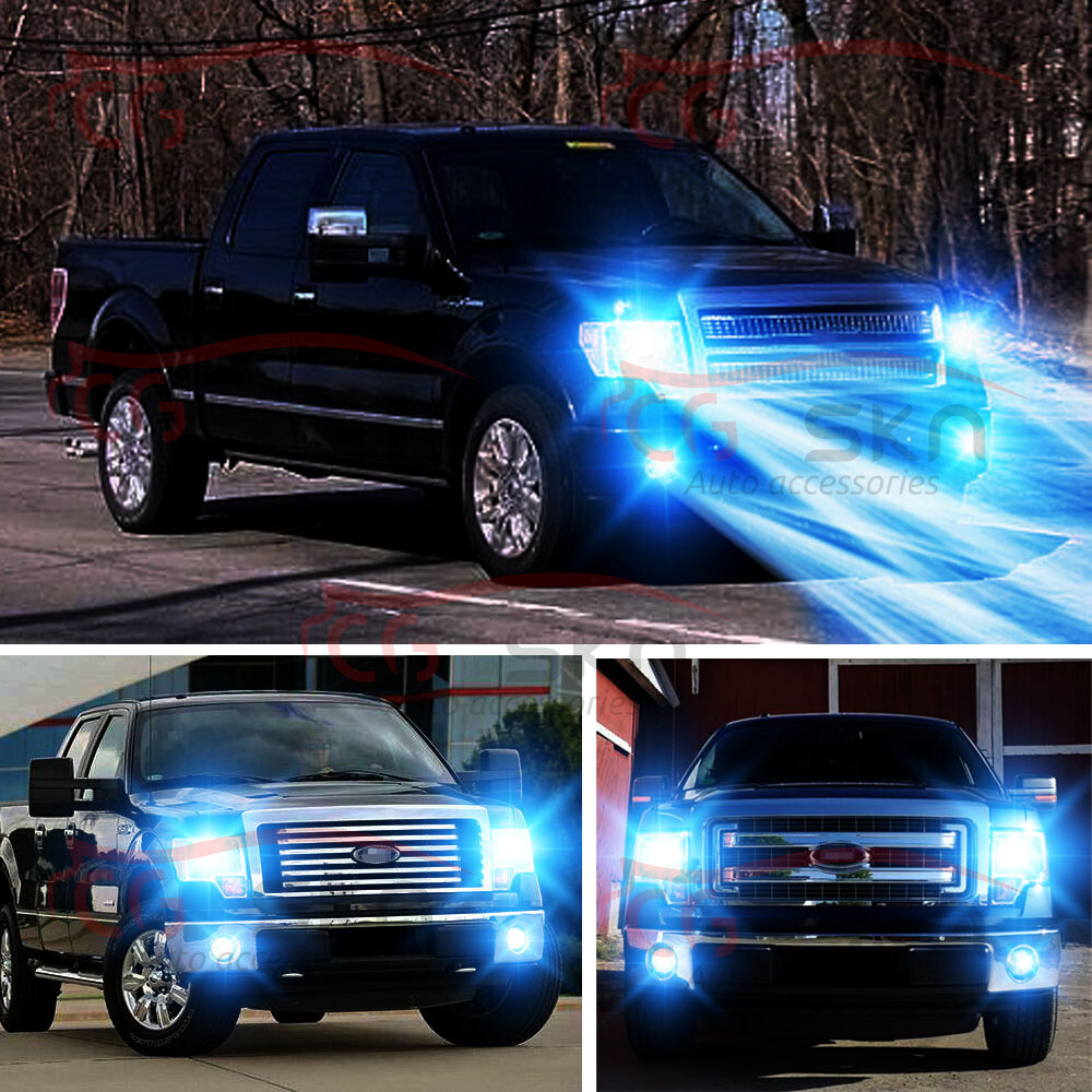 4-Piece H13 9008 LED Headlight + 9145 Fog Light Combo Pack For Ford F-150 2004-2014 - 6000K White