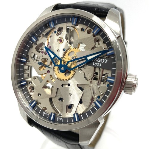 TISSOT T070405A T-Complication Skelette Hand Winding Wristwatch  Silver/Black | eBay