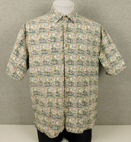 Kahala Hawaiian Shirt Mens Large Short Sleeve Fish - image 1