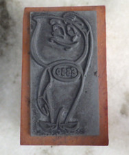 VINTAGE PRINTER'S BLOCK Esso Man 2.25"