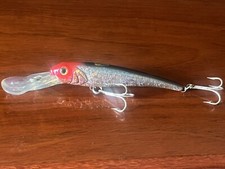 8” Megabait Hard Swimbait  2Oz Sinking Lure Wide Bill Red Face Sardine