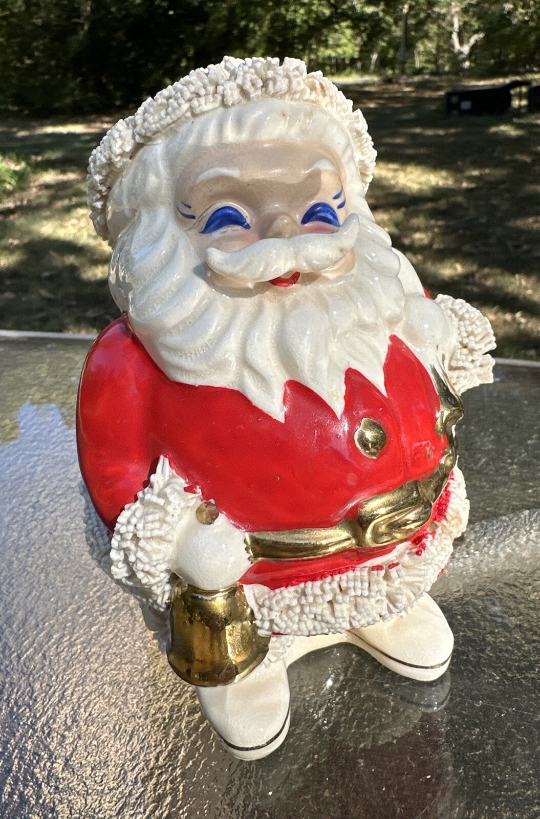 Banco de Papá Noel rojo Japón 1959 borde de espagueti 6