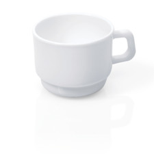 50x Obertasse Tasse Kaffetasse Uni, 180 ml, wei&szlig; Opalglas