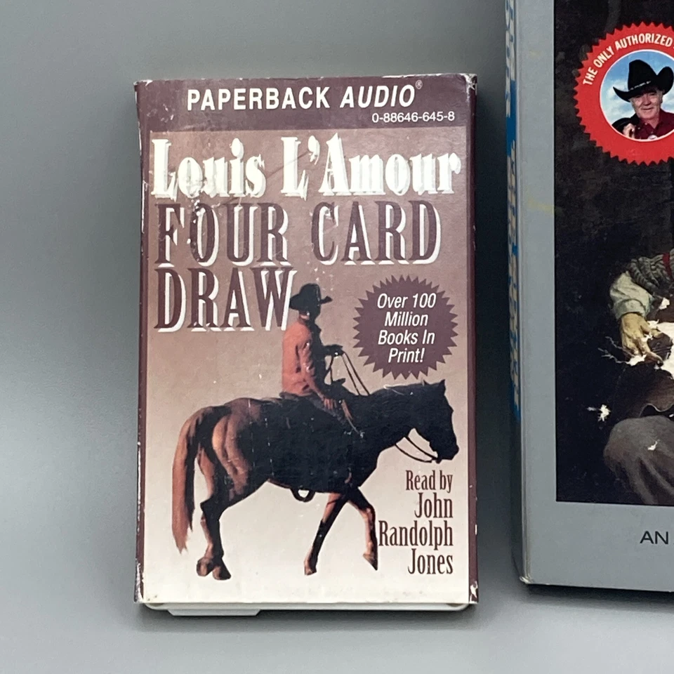 Vintage Louis L'amour Cassette Audio Books Lot of 2 Four Card Draw & 6th Shotgun - Image 2 of 4