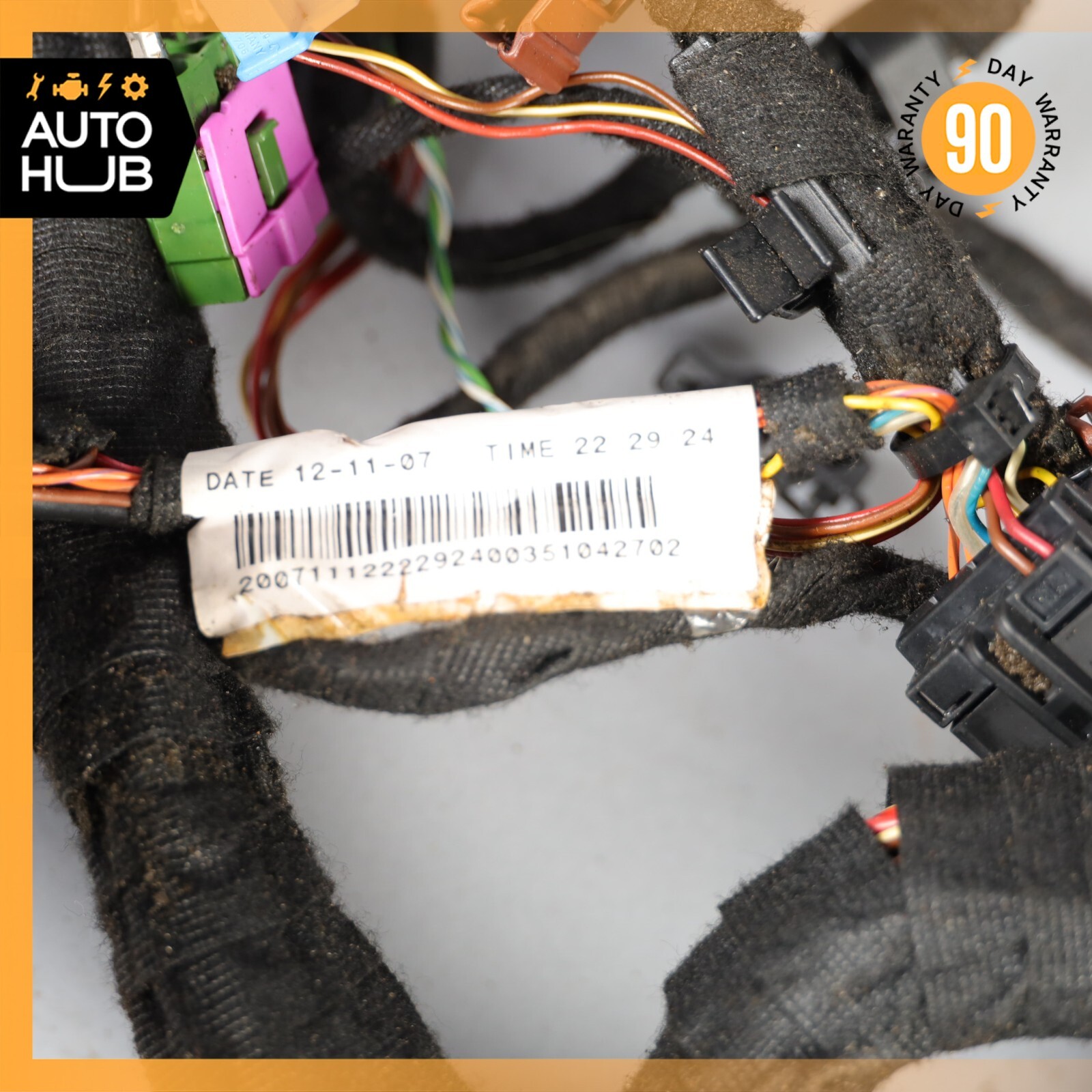 2007 Bentley Continental GT Coupe Rear Relay Fuse Box Wiring Harness Cut OEM