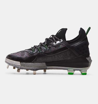 Under Armour Harper 8 Low ST Baseball Cleats Black Silver  display picture 2