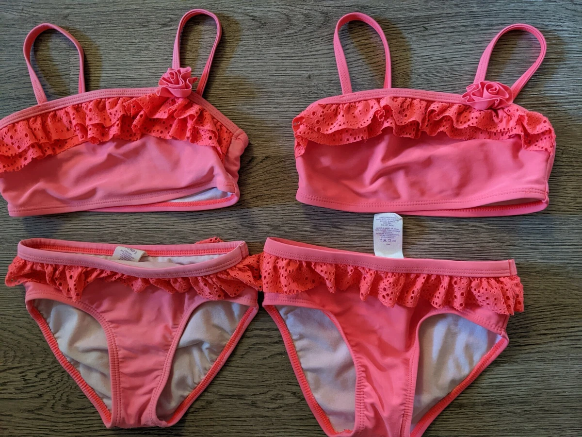 Pink ruffle hotsell bathing suit