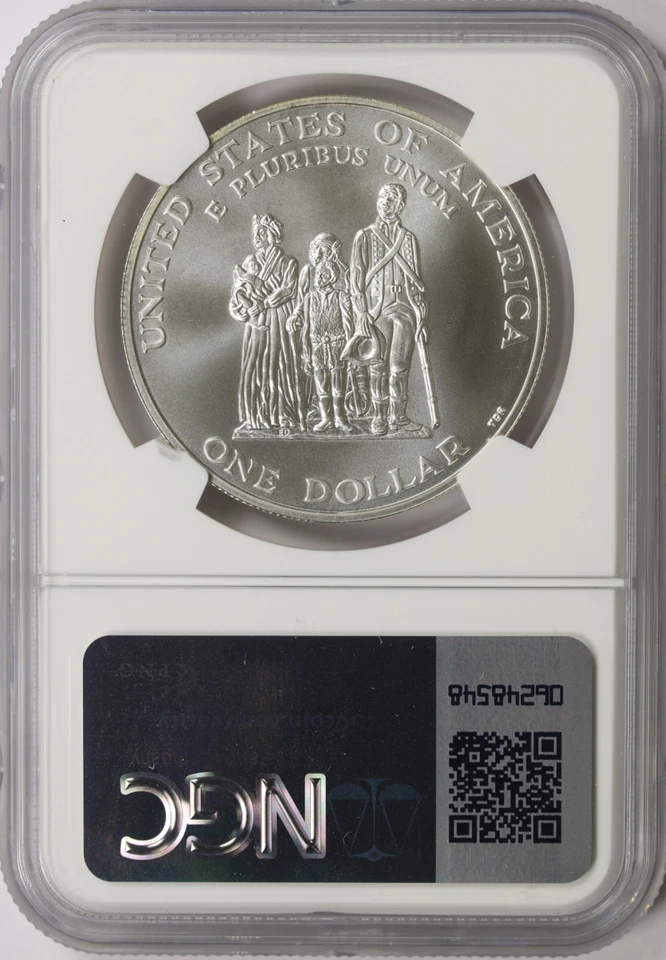 1998-S $1 Black Patriots Commemorative Silver Dollar NGC MS69 - Image 2 of 2