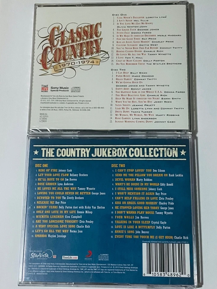 TIME LIFE MUSIC Classic Country 1970-1974 2 CD NEW +BONUS Jukebox Collection SET - Image 2 of 2