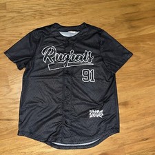 Nickelodeon Rugrats Jersey Button Up Black Characters Adult Large L Reptile