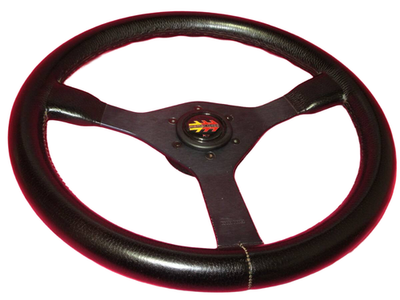 MOMO Cavallino Black Leather Steering Wheel Corse 380mm Ferrari