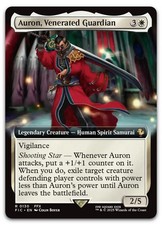 Auron, Venerated Guardian (Extended Art) #130 (NM) Final Fantasy FIC Magic MTG
