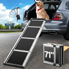 Dog Ramp for Car 200 lbs , Extra L71  W17  Folding Pet Ramp for Large 5 Folded