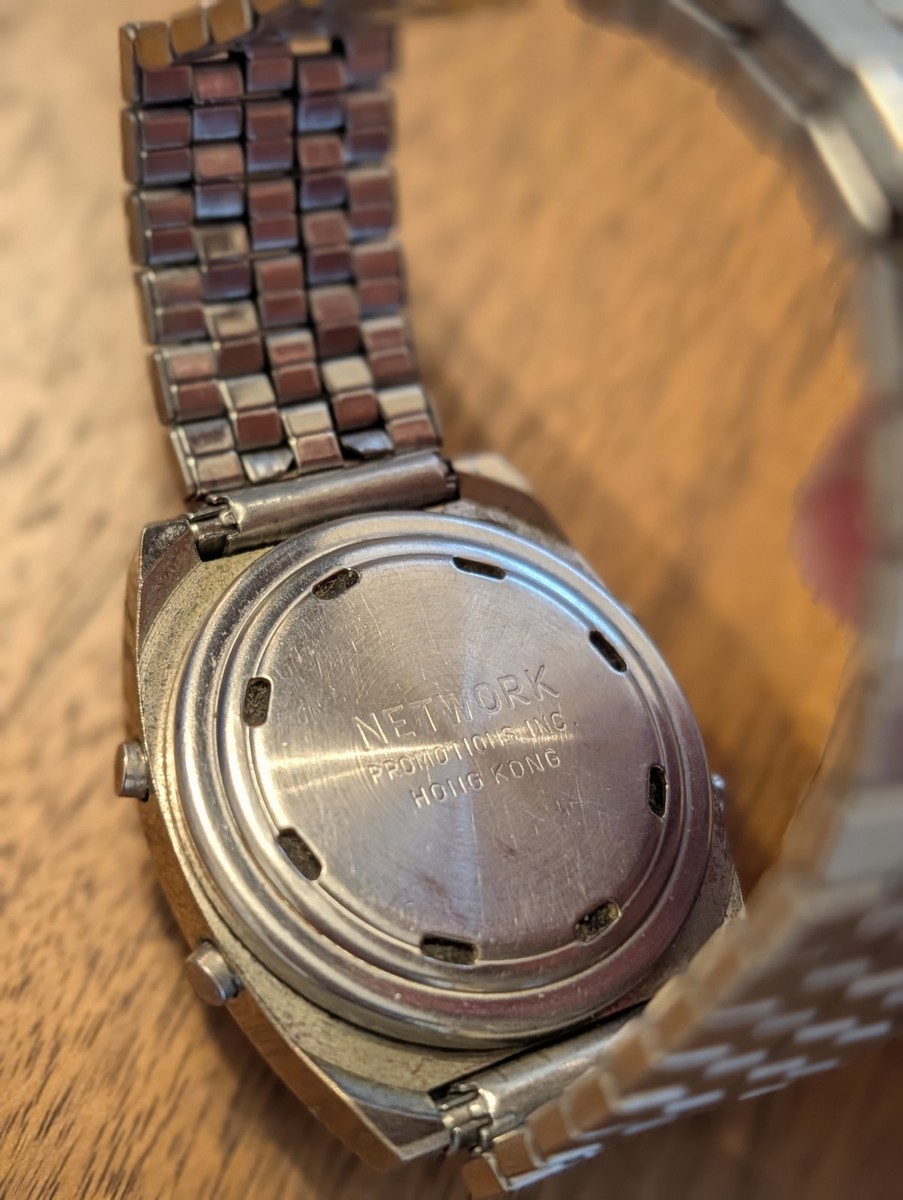 Vintage Network Melody Dualtime Watch Silver 80s | eBay display picture 3
