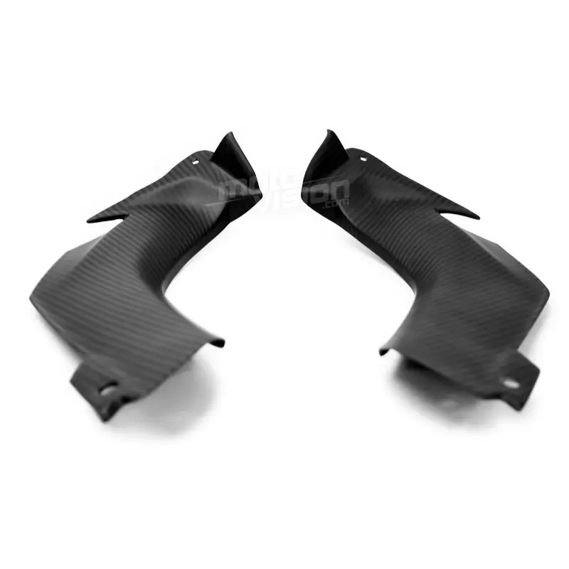 Caches en carbone véritable vernis mat pour tête de fourche Kawasaki ZX10R