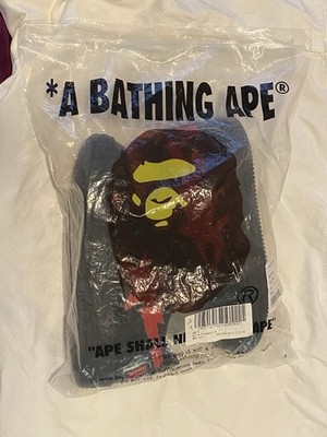 BAPE Bapesta Shark Black Red Patent Leather Sneakers Size 8.5 To 9