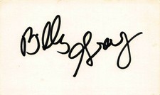 ACTOR SIGNED / AUTOGRAPH INDEX CARD: BILLY GRAY BUD FROM FATHER KNOWS BEST