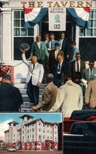 President Eisenhower visits Laconia New Hampshire - Tavern Inn Hotel Postcard