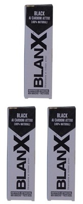 BlanX ''Black'' Whitening Black Toothpaste  2.54 Fluid Ounces 75ml Tube Pack of...