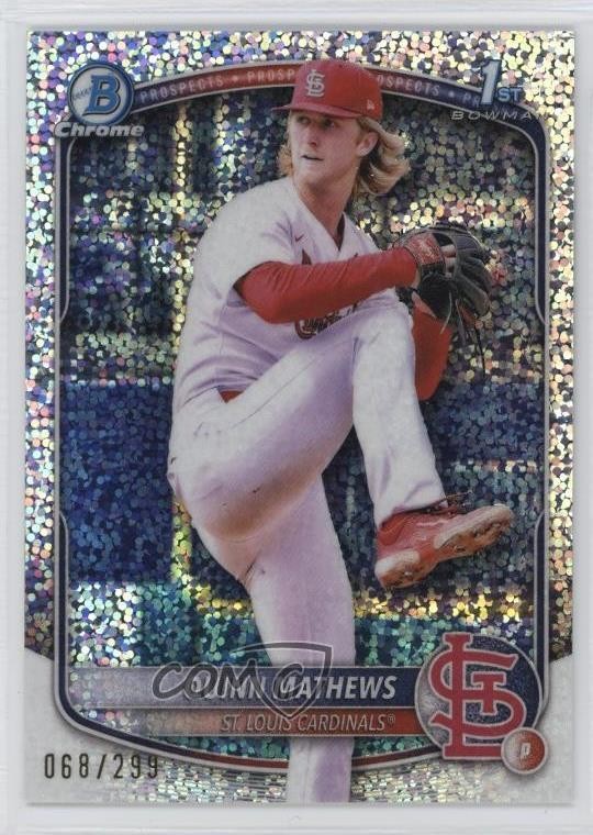 2025 Bowman Chrome Prospects Speckle Refractor /299 Quinn Mathews #BCP-25 11s9