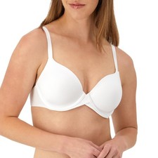 Maidenform One Fab Fit Push-Up T-Shirt Demi Padded Bra WHITE 34B
