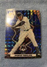 2022 Panini Mosaic - Rookies Spencer Torkelson #266 Blue Camo Mosaic Prizm (RC)