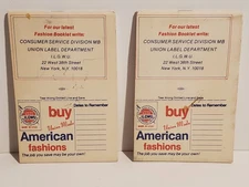 VINTAGE ILGWU INTERNATIONAL LADIES GARMENT WORKERS UNION MEMO BOOK LOT/2 AFL-CIO