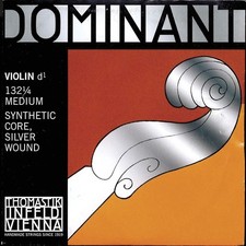 Dominant 1/4 Violin D String - Silver/Perlon