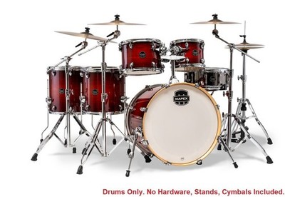 Mapex Armory Red Onyx Burst Studioease Drums w/Mount & Holder +Hardware Pack!