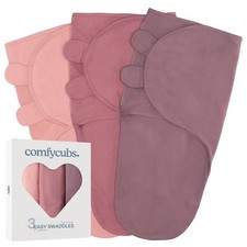 Easy Swaddle Blanket, 3 Pack - 100% Cotton Newborn Wrap, Small for 0-3 Months...