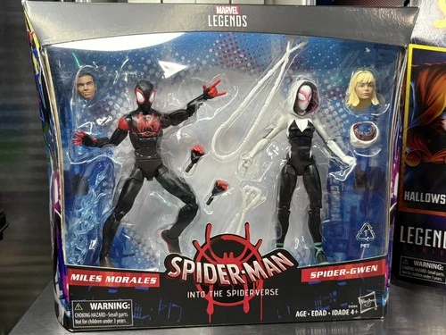 Paquete de 2 figuras Marvel Legends Spider-Verse Miles Morales y Spider-Gwen NUEVO