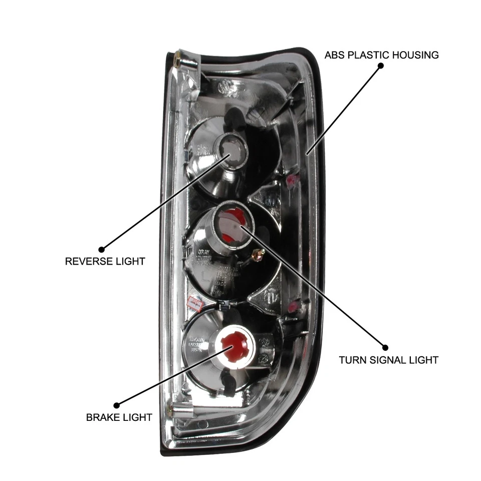 Black Fits 2005-2014 Frontier 2009-2012 Suzuki Equator Tail Lights Brake Lamps Foto 4 de 4
