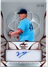 2024 Leaf Trinity CLEAR BRONZE FOIL AUTO ZEBBY MATTHEWS /99