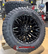4 20x10 Fuel D865 Strike Black Wheels 35 Rt Tires 6x5.5 Chevy Silverado 1500