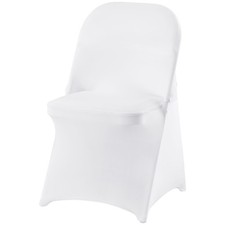 Uimoso 12PCS White Spandex Chair Covers for Weddings, Parties, and Dining Events