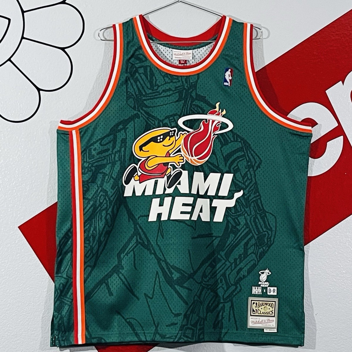 New Mitchell & Ness Miami Heat x Denzel Curry B/R Remix Jersey HWC