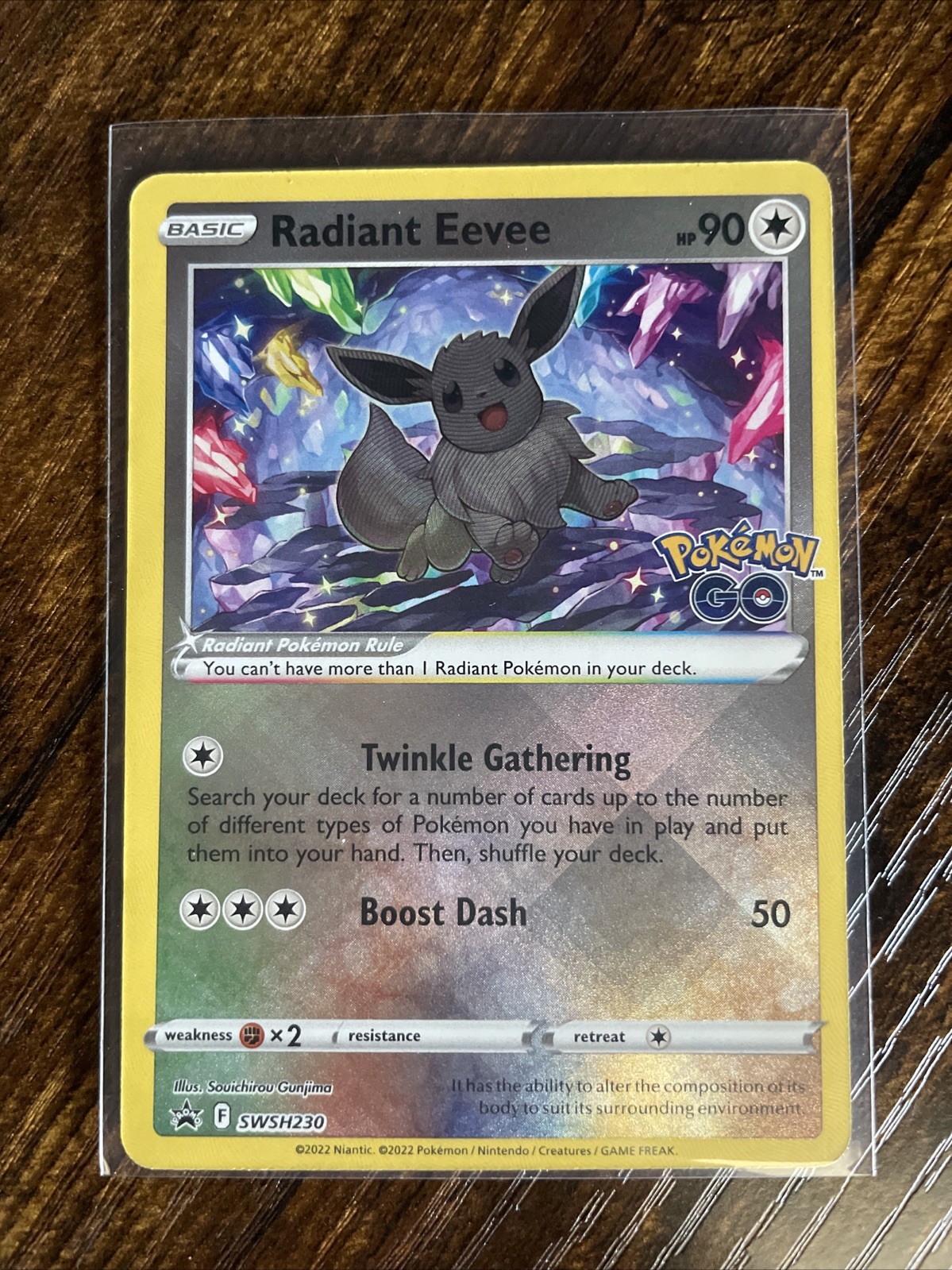 Pokemon Card TCG - Radiant Eevee SWSH230 Pokemon GO Promo - NM/M