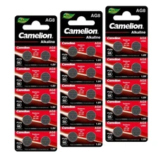 30 Camelion Ag8 Lr1120 Assortiments (Lr55 191 391 G8 Sr1120W 10Bl 2028 Neuf
