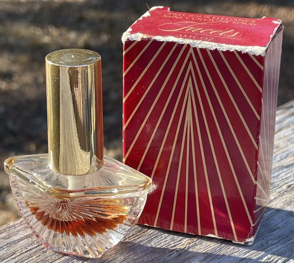 (1) Vintage Avon Facets  Precious Elegance Mini Cologne Spray 1/3 Full NOS 1990