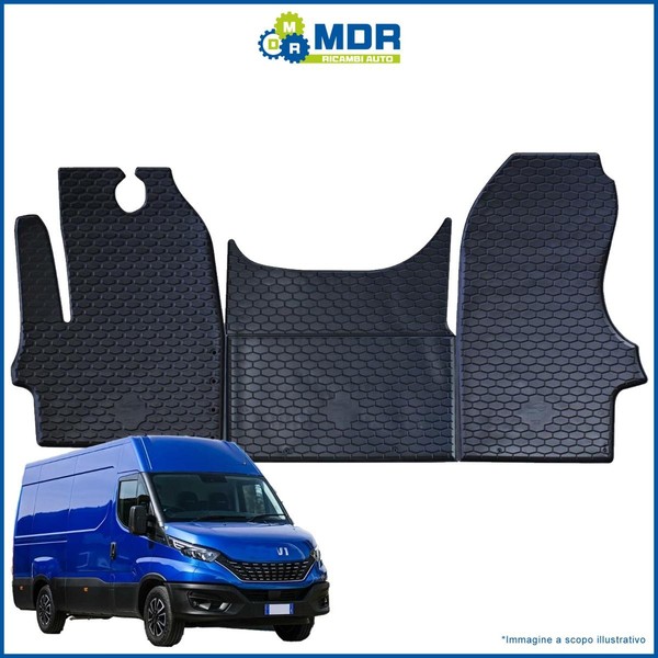 W-Parts Gummi 3D TPE FußMatten Schwarz FüR Iveco Daily Ab 2019-image