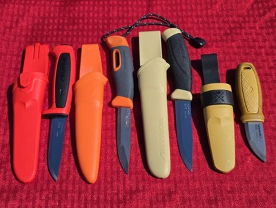 Morakniv Companion 511 Fixed Blade Knives & Eldris Knife Set of 4 Sweden