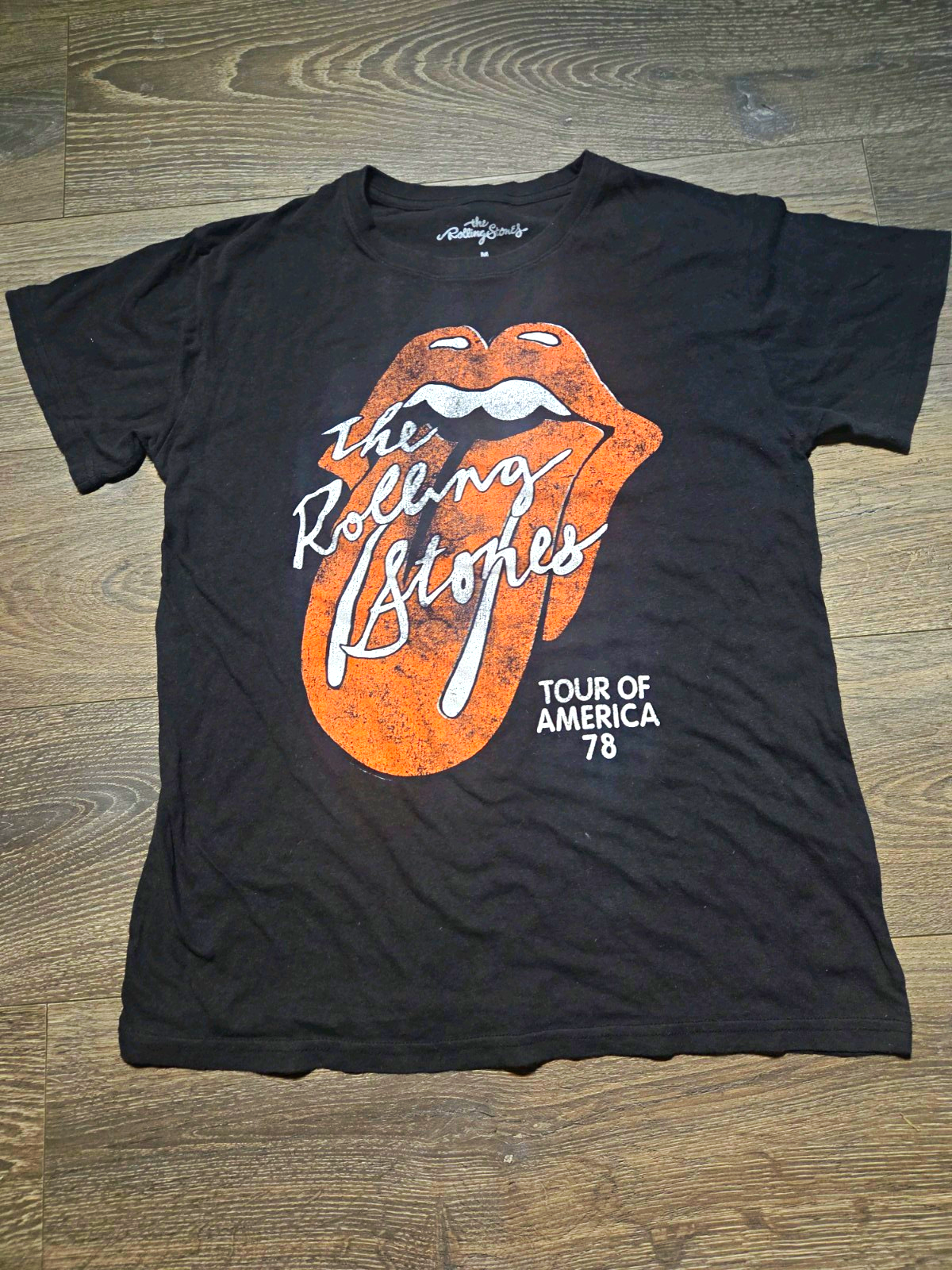 Rolling Stones Tour of America '78 Black T-Shirt Size M Rock & Pop Music