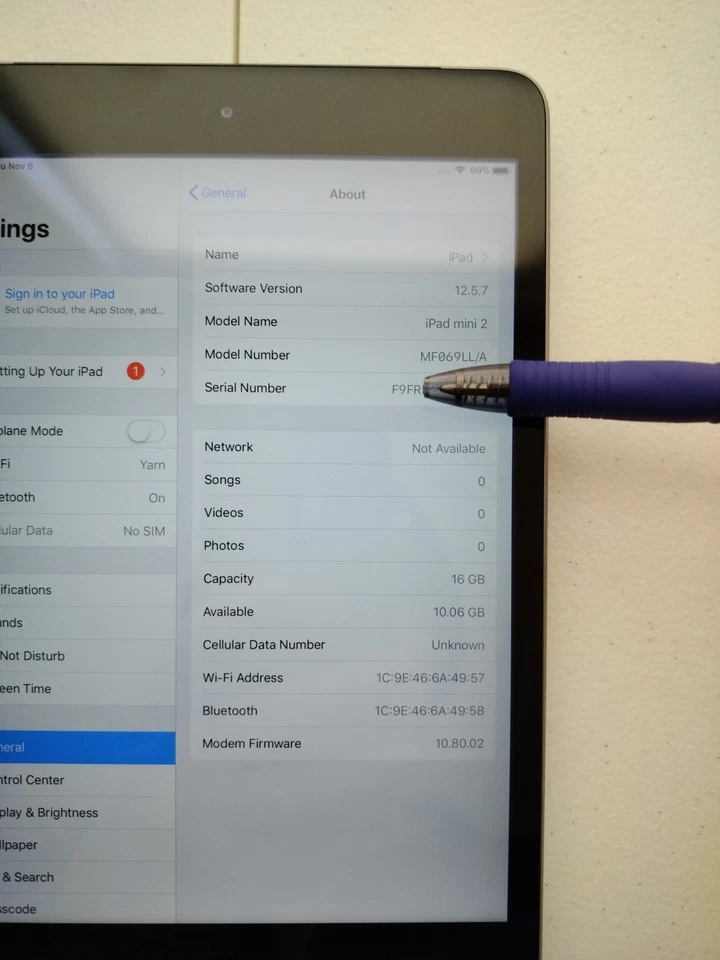 Apple iPad Mini 2nd Generation 16GB Silver Model A1490 - WiFi + 4G - Reset✅ - Image 3 of 4