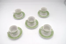 FP Zajecar Yugoslavia  Demitasse Cup & Saucer Set of 5 VTG