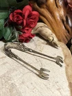 41. 1910 Antique LUNT 925 Sterling silver claw Sugar Tongs 3 5/8", 15.7g