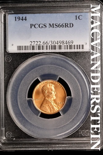 1944 Lincoln Wheat Cent-PCGS MS 66 Red Choice Gem BU No Reserve #SLK1008